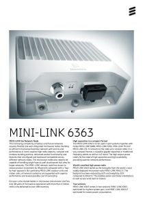 Ericsson MINI-LINK 6363 Datasheet
