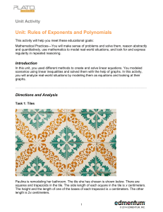 A1 Rules of Exponents and Polynomials UA