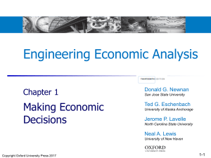 Engineering Economic Analysis Chapter 1 PowerPoint