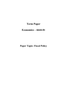 Economics-6644 - Fiscal Policy