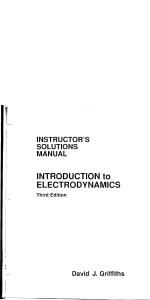 David J. Griffiths - Introduction to Electrodynamics — Instructor's Solutions Manual (1999)