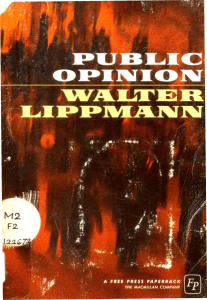 Walter Lippmann Public Opinion