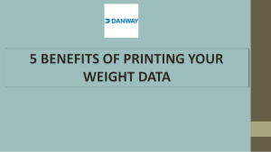 5 BENEFITS OF PRINTING YOUR WEIGHT DATA