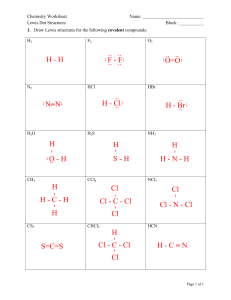 ch 6 lewis structures covalent - answers