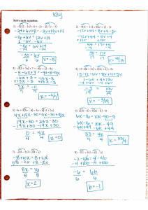 PreAP Equations Review KEY