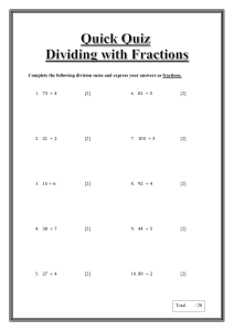 Dividing with Fractions