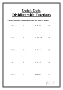 Dividing with Fractions 