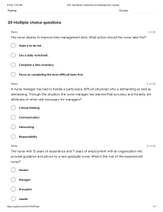 Leadership & Management Quiz: Multiple Choice Questions