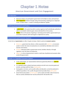 Ch. 1 American Government and Civic Engagement