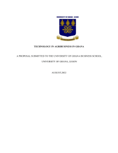 TECHNOLOGY IN AGRIBUSINESS IN GHANA TERM PAPER