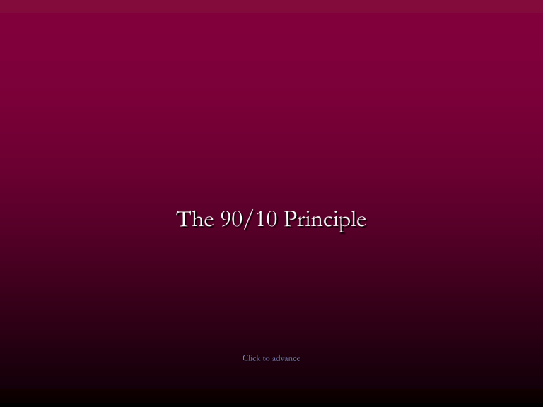 90 10 Principle 2