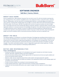 Software Engineer - BulkBarn 2022
