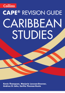 CAPE textbook Carib Studies