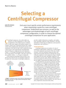 selecting centerfugal gas compressor