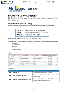 SQL-Mr-Long-Summary
