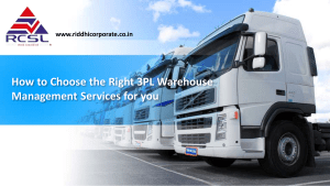 How to Choose the Right 3PL Warehouse Management Services for you