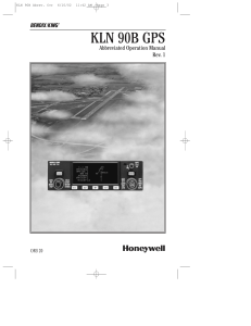 KLN90B abbreviated manual
