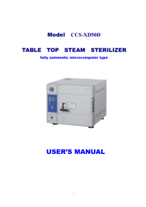 Table Top Steam Sterilizer - CCS-XD50D