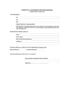 india parental authorization form