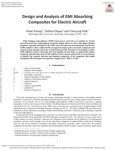 Design and Analysis of EMI Absorbing Composites for Electric Aircraft