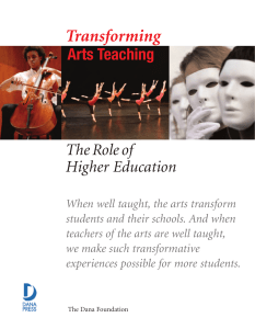 Transforming Arts Teaching the Role of Higher Education