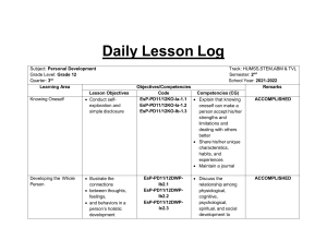 Daily Lesson Log