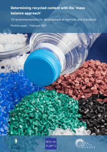 paper recycling content mass balance approac