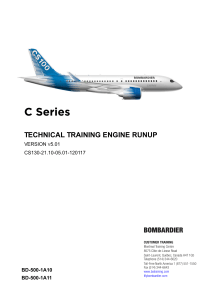 CSeries Technical Training Manual - Engine Runup