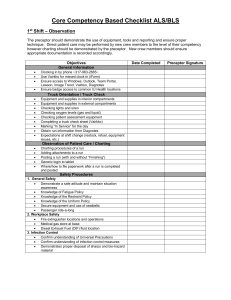 Core Competency Based Checklist (2019)