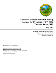 Network Communications Cabling Proposal