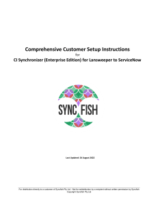 CI Sync (EE) LS to SN - Comprehensive Customer Setup Instructions