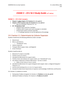 U22 EXAM 2 Study Guide - CH 2 & CH 3