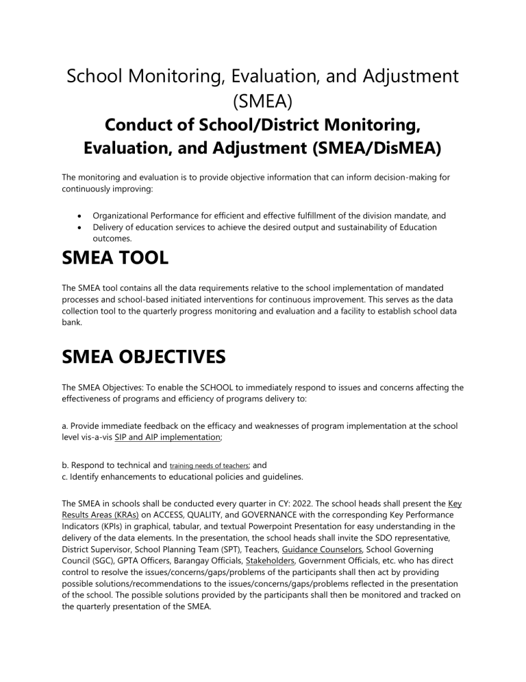 smea presentation sample template for smea with answer