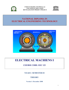 EEC 123 Electrical Machine I Theory