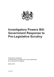 20160301 Draft IP Bill report Government Response