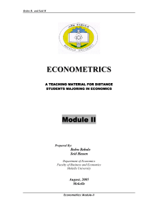 Econometrics moduleII