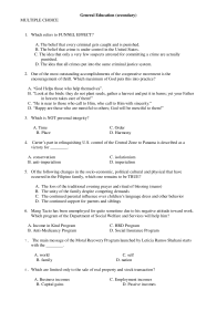 General Education secondary MULTIPLE CHO