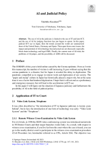 AI and Judicial Policy in Japan