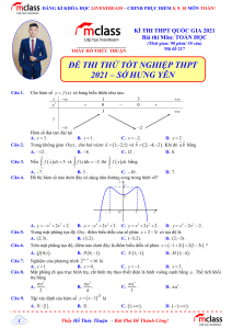 Test iz matematike za maturu - Srednja škola