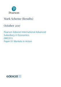 October 2017 (IAL) MS - Unit 1 Edexcel Economics A-level