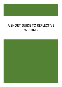 A Short Guide To Reflective Writing