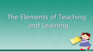 elements of teaching