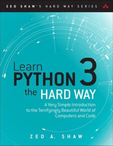 Learn Python 3 the Hard Way: A Beginner's Guide