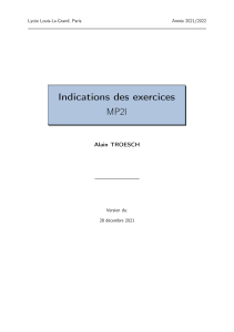 Indications exercices