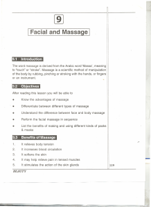 Lesson 9 Facial Massage