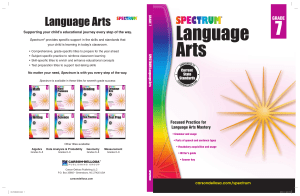 Spectrum Language Arts - Grade 7