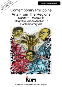 CONTEMPORARY PHILIPPINE ARTS FROM THE REGIONS MODULE 1