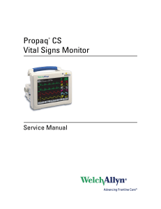 Propaq CS Vital Signs Monitor Service Manual