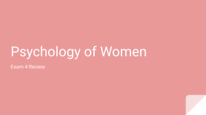 Psychology of Women final review