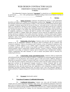 CONTRACTOR AGREEMENT EXAMPLE